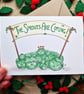 Funny Christmas Card, Christmas Sprouts Are Coming! Family Christmas Card