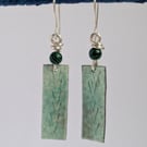 Malachite silver drops