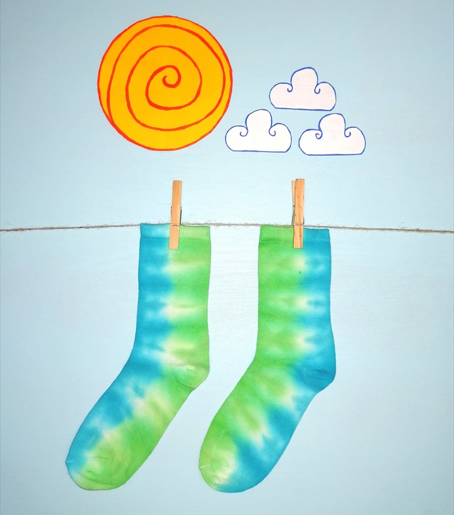 Adults Tie Dye socks - size 6 - 8