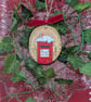 Robin and post box hand-painted Christmas decoration - Image 5