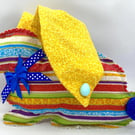 Handmade Easter Decoration Set – Fabric Bunnies & Butterfly (4 Piece)