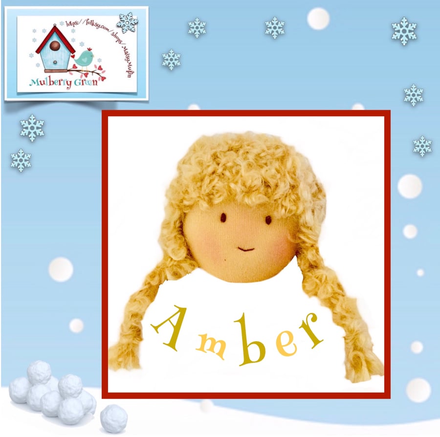 Amber Ambrose - a handcrafted Mulberry Green doll
