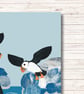 Puffin seaside art print coastal artwork - Image 5