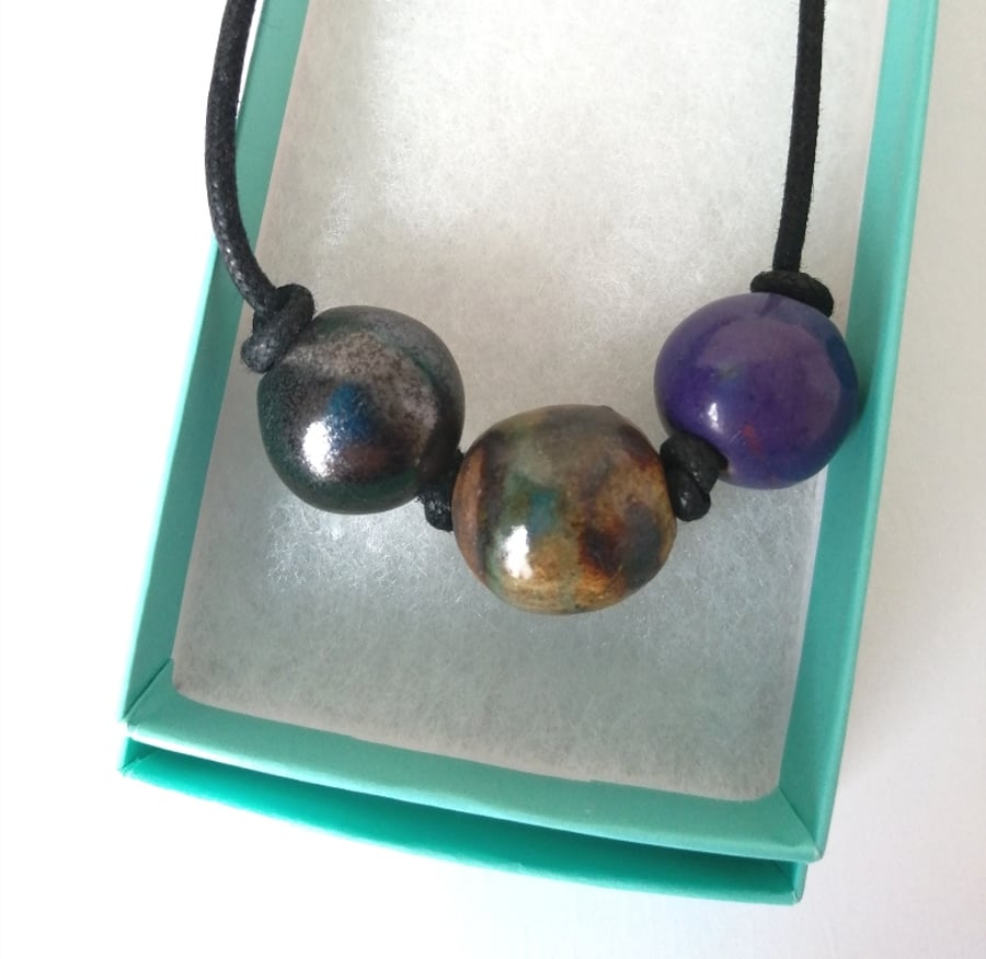 Ceramic Bead Necklace   5 of 8