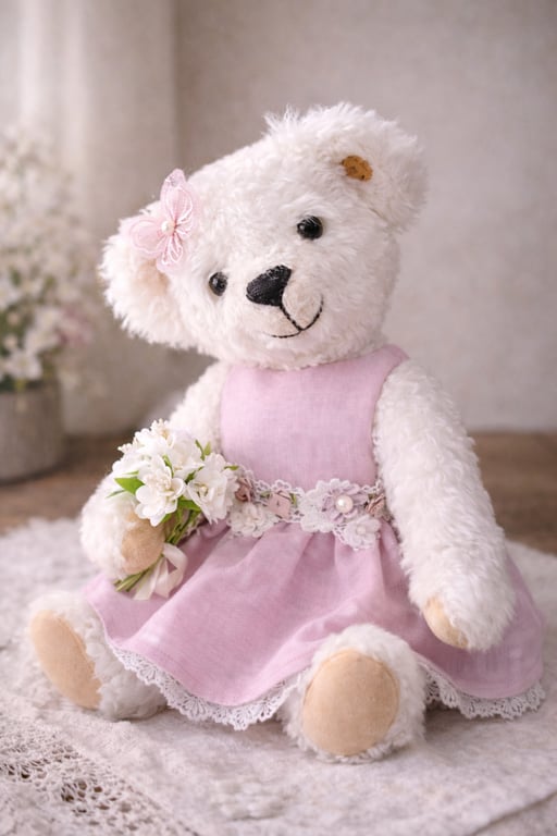 Missy Daisy Hand-sewn Mohair Teddy Bear