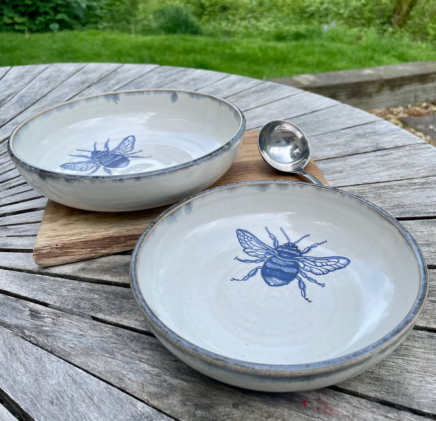 Handmade Stoneware Bumble Bee Bowls - in collaboration with House of Hawks
