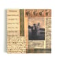 Original Paper & Fabric Collage on Wood Panel, 14.8cms, Free UK Postage (198)