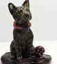 Miniature ceramic witches cat sculpture  - Image 4