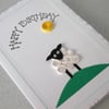 Birthday card - quilled sheep