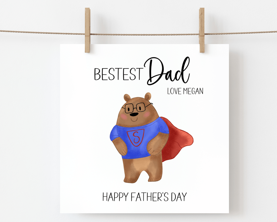 Personalised Father's Day Card - SuperDad