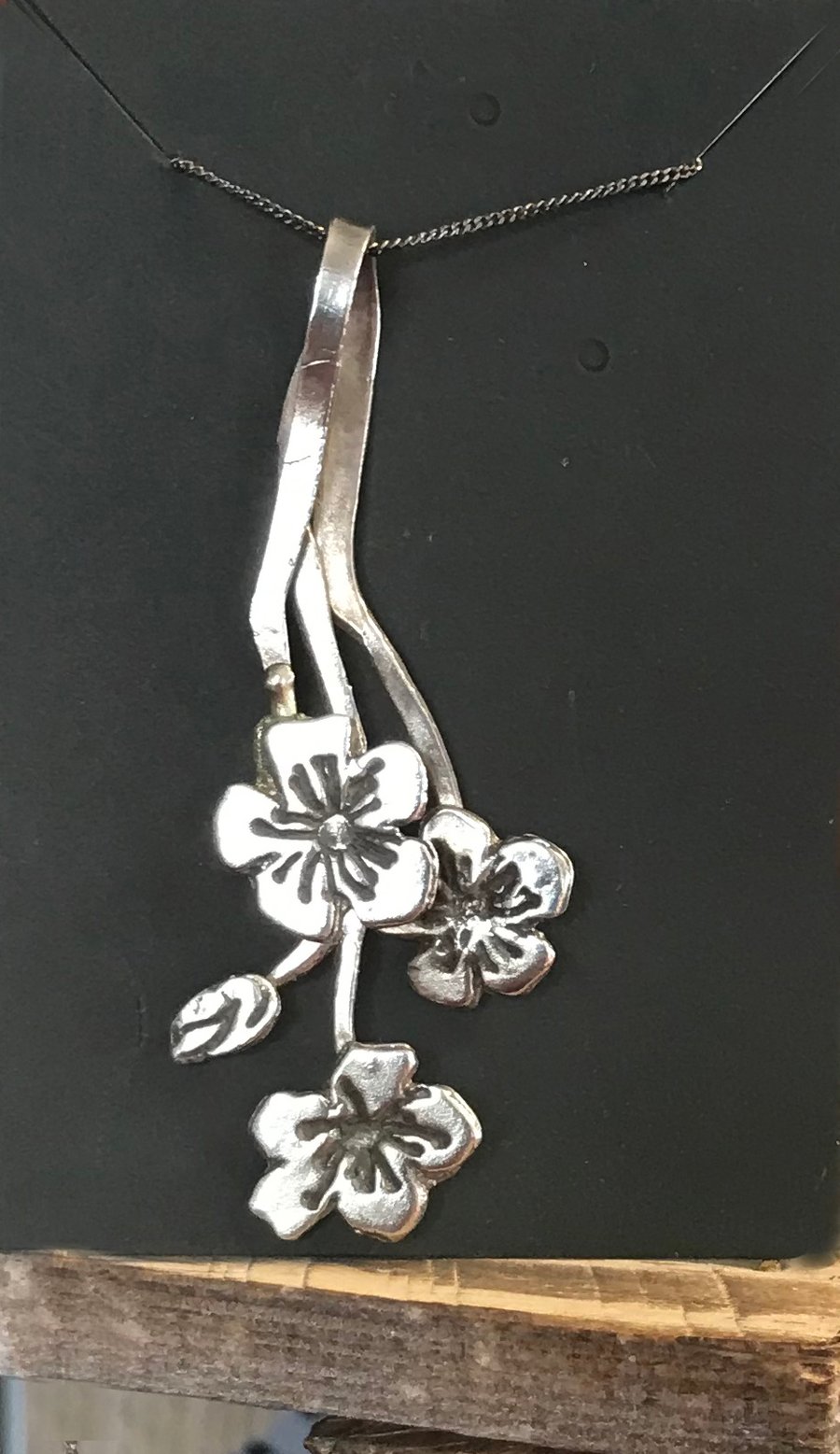 Cherry Blossom Silver Pendant