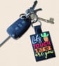 Life Is Tough Keyring - Positive Embroidered Cactus Bag Charm - Image 2