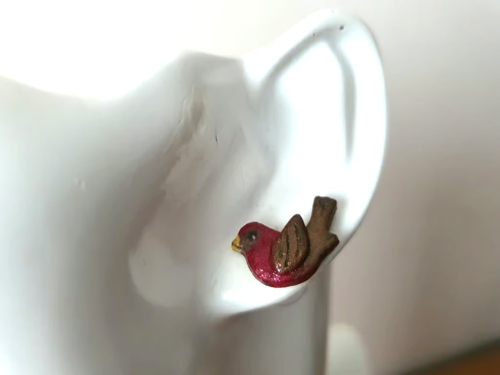 Cute Little Robin Stud Earrings