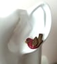 Cute Little Robin Stud Earrings - Image 1