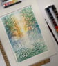 Morning in the forest - Original watercolour painting