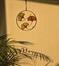 Handmade Stained Glass Amber Autumn Ginkgo Leaf Wall Hanging Gift - Image 6