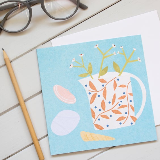 'Beachcombers Jug' Greetings Card