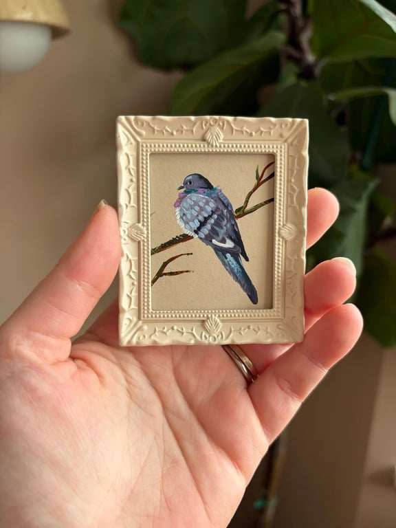 Pigeon Bird Miniature Painting