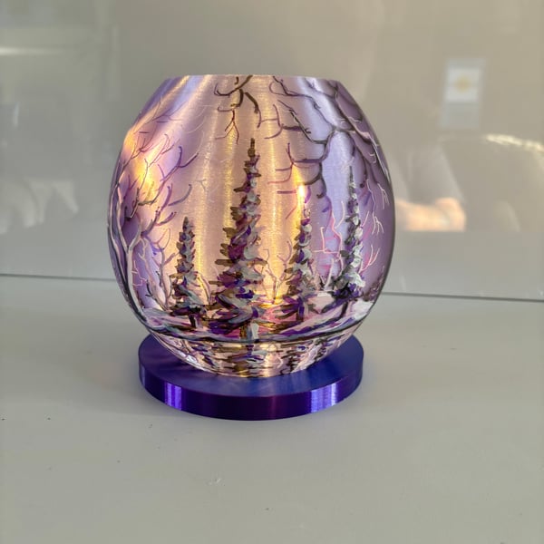 A hand painted and sealed lamp by Andrew Jenkins 