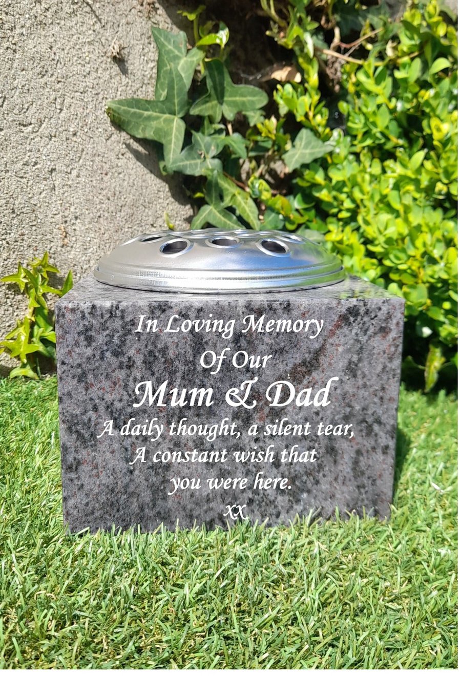  Memorial Grave vase Grave ornament Grave Rose Bowl Cemetery Flower vase