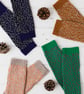 Scatter fingerless gloves - cobble and orange soda - Image 4