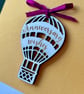 Blank card with detachable wooden 'Anniversary wishes' balloon decoration - Image 4