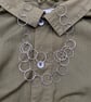 Hammered Circles Necklace, Handmade Solid Silver Statement Chain - Image 4