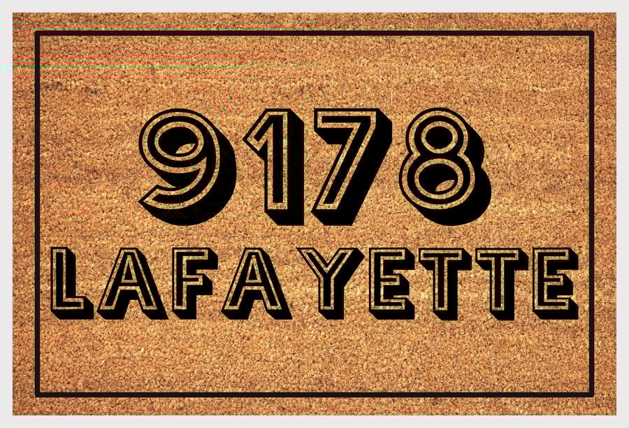 Address Door Mat - Personalised House Number Welcome Mat - 3 Sizes