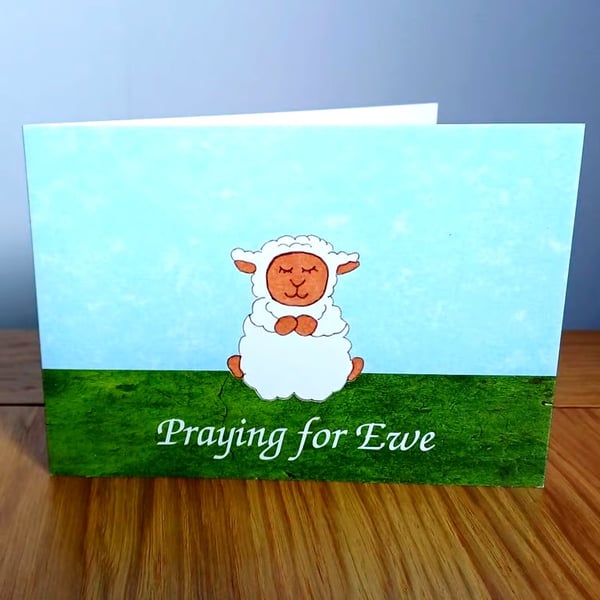 A6 Praying For Ewe Greeting Card 