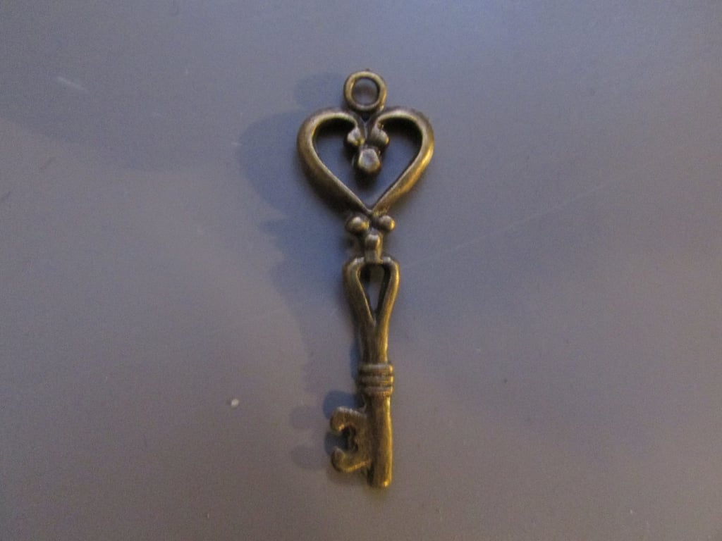 Bronze Key Jewellery making charm pendant