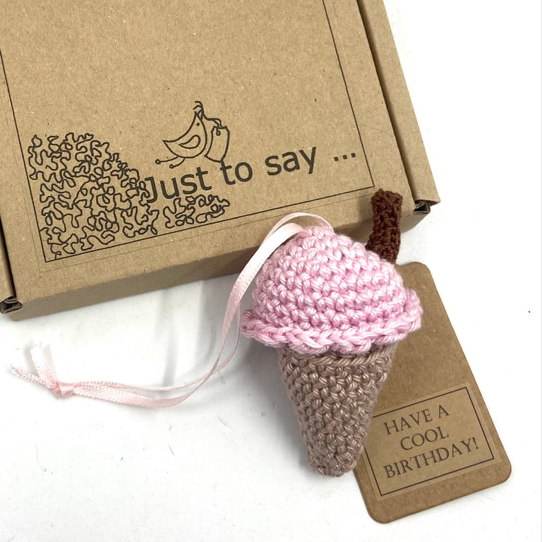 Crochet Ice-cream  Alternative to a Greetings Card 