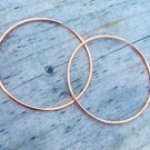 14k Rose Gold Filled 40mm Hoop Earrings 