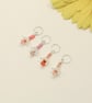 Floral Stitch Markers - Flowers with crystal beads - Crochet Option Available - Image 6