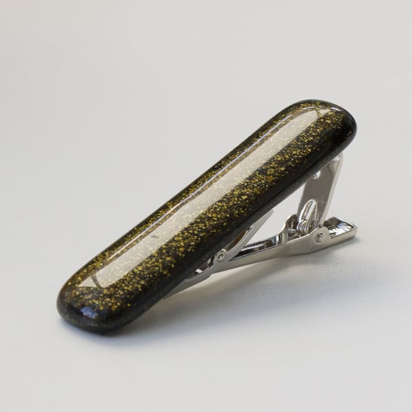 Bronze Glass Tie Clip - 4068
