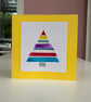 Set of 3 unique hand painted Christmas tree abstract art greeting cards  - Image 4