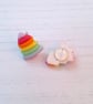 Rainbow Christmas tree earrings, choose your style - Image 6