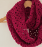 Red Infinity Scarf - Handmade Crochet - Practical Christmas Gifts for her - Image 1