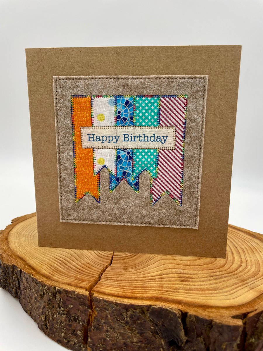 Appliqué birthday card