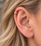 Copper Ear Cuff - Hammer Textured - 3mm  - Image 2