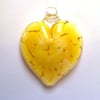 French Vanilla Handmade Hanging Glass Heart, Christmas Ornament, 