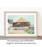 Original ACEO Watercolour, Sennen Cove Roundhouse, Cornwall, Miniature Painting - Image 6