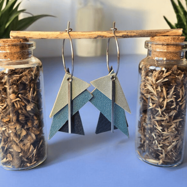 Faux Leather Earrings - Bella