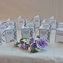 16 x Butterfly Wedding Party Gift Tags