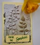 Embossed  birthday card you are the sunshine, spring yellow perfectly imperfect - Image 5