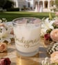 Personalised Bridesmaid Gift - Crystal Wedding Candle - Hand-Etched Keepsake