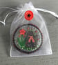Hand Embroidered Black Cat Brooch - Image 5