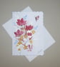 original art hand painted floral greetings card ( ref FA 196 G3) - Image 1