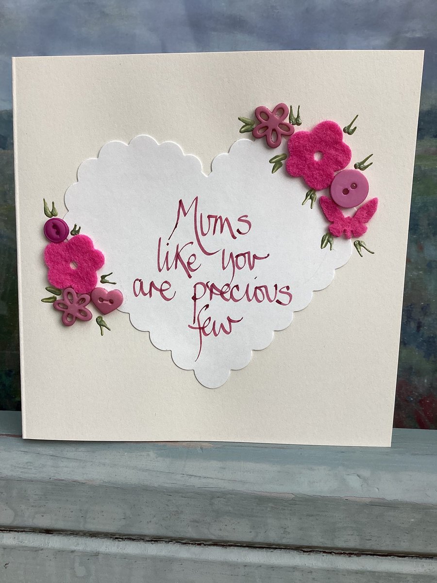 Handmade birthday card.Mothers birthday card.Birthday card.Friendship card.