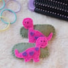 Dinosaur hair clips, toddler hair accessories