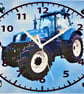 blue tractor wall clock tractor clock new hol - Image 1